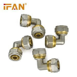Brass compression fitting elbow 1