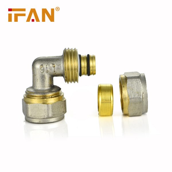 Brass compression fitting elbow 5